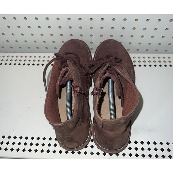 Clarks Tamitha Key Womens Suede Side Zip Lace Up Ankle Boots Booties Size 9.5 - Picture 2 of 8